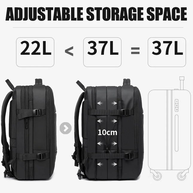 Laptop Rucksack 17,3 Zoll erweiterbar