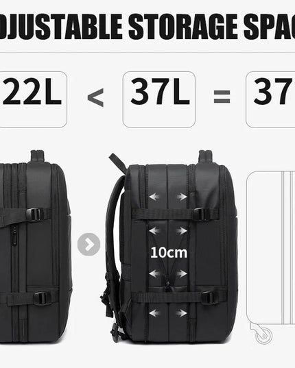 Laptop Rucksack 17,3 Zoll erweiterbar