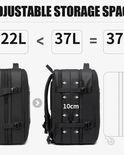 Laptop Rucksack erweiterbar bis 45L