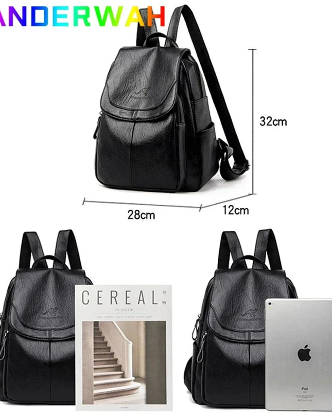 Damen Uni Rucksack aus Kunstleder Grau