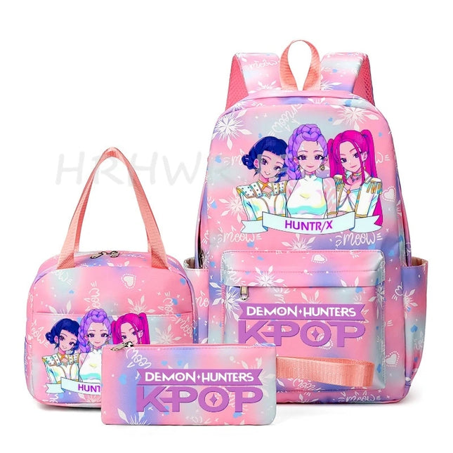 Schulrucksack Set 3-teilig KPop Bunt