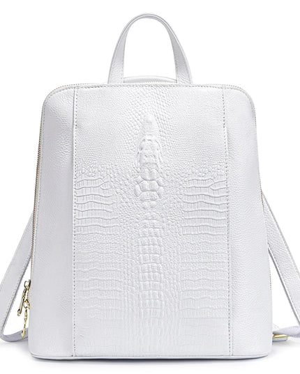 Leder Rucksack Damen A4 & Laptop Rot
