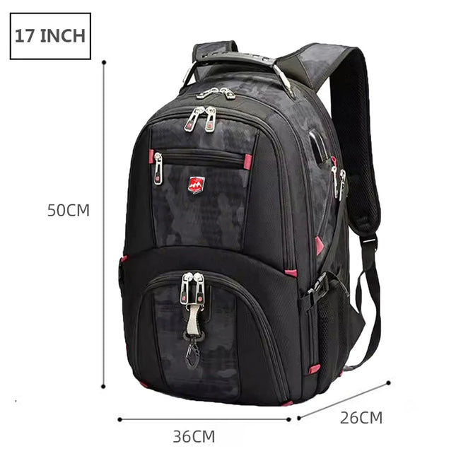 Laptop Rucksack mit USB-Anschluss 17 Zoll
