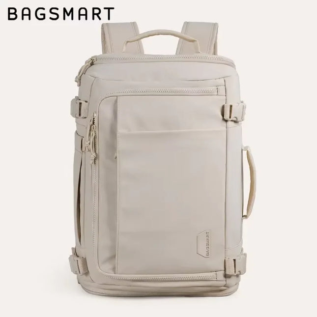 Erweiterbarer Uni Rucksack Beige 38L