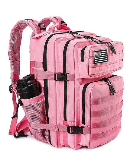 Großer Rucksack 45L Camouflage Pink Black