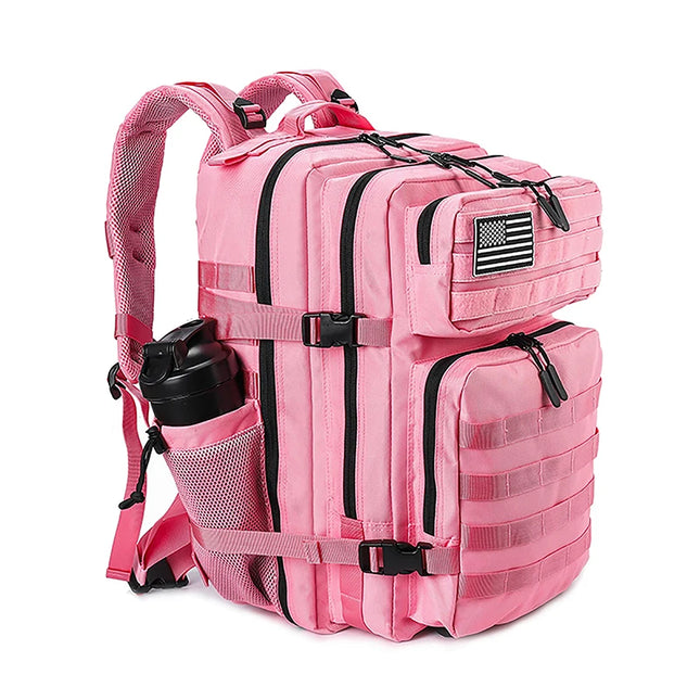 Großer Rucksack 45L Camouflage Pink Black