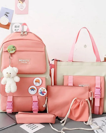 Schulrucksack Set Wasserdicht – Pink