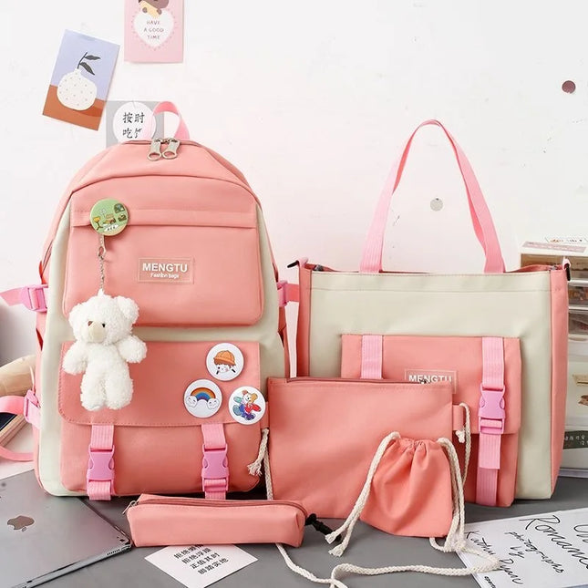 Schulrucksack Set Wasserdicht – Pink