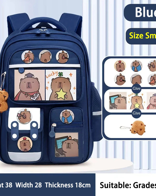 Schulrucksack Capybara Small Blau