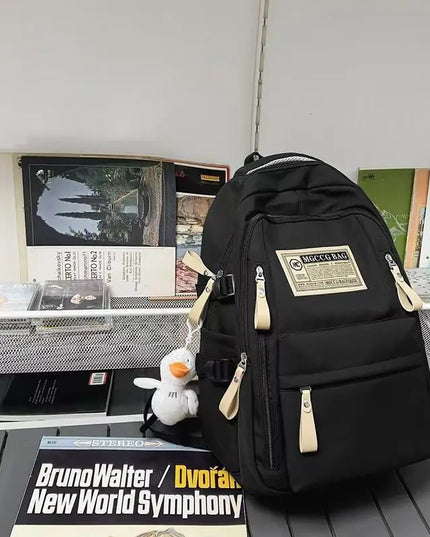 Großer Schulrucksack Schwarz - 36-55 Liter