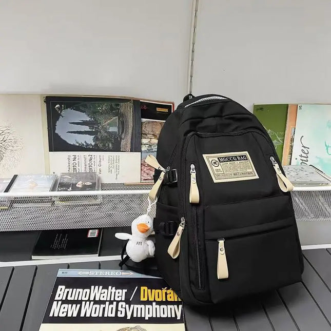 Großer Schulrucksack Schwarz - 36-55 Liter