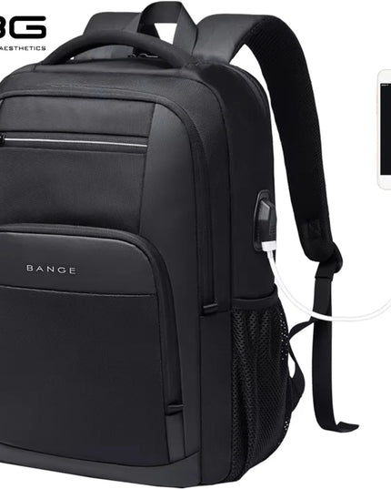 Laptop Rucksack mit USB-Port - Schwarz