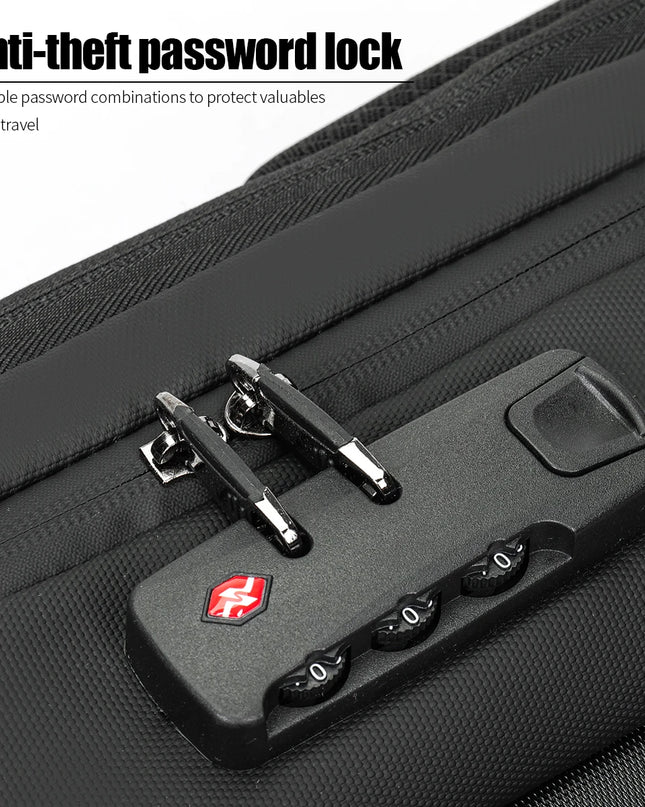 Erweiterbarer Business Rucksack Schwarz