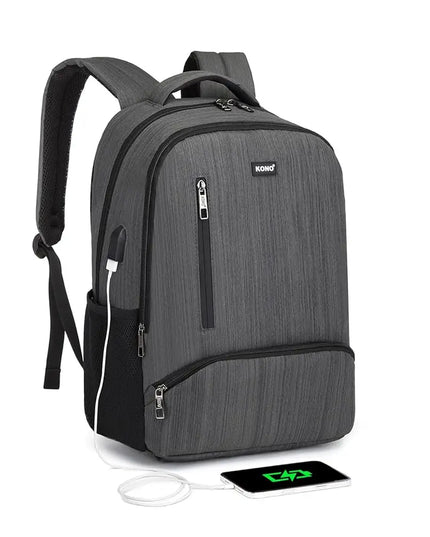 Laptop Rucksack Kono Grau mit USB-Port