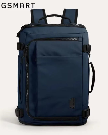 Erweiterbarer Uni Rucksack Tiefblau 38L