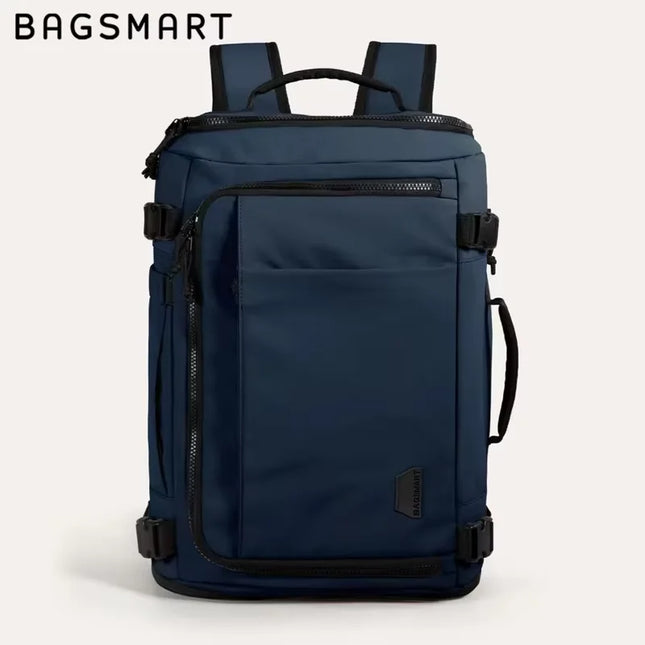 Erweiterbarer Uni Rucksack Tiefblau 38L