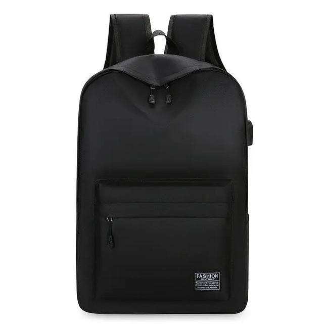 Minimalistischer Schulrucksack Schwarz mit