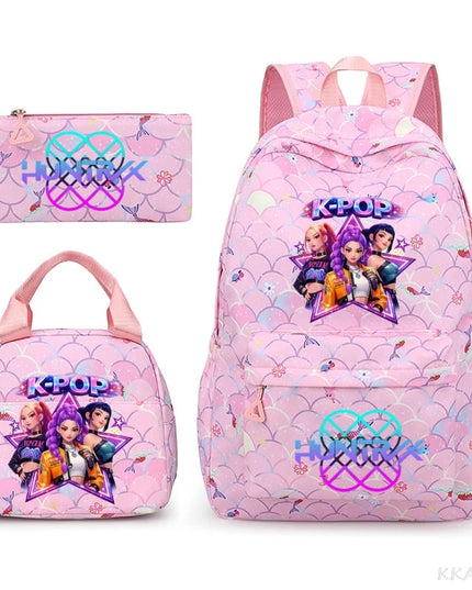 Schulrucksack Set in Burgunderrot