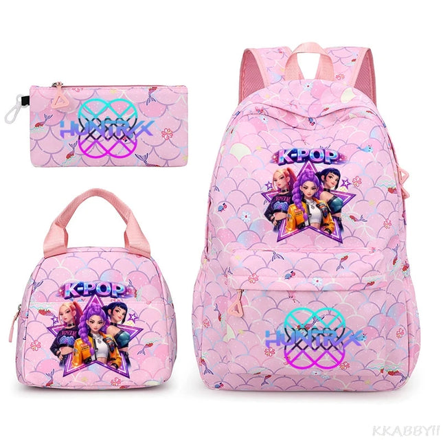 Schulrucksack Set in Burgunderrot