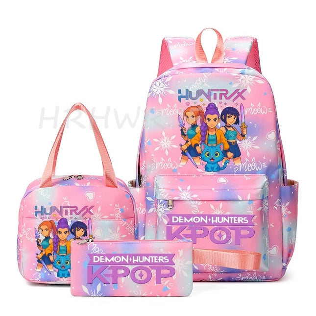 Schulrucksack Set 3-tlg. KPop Design Rot