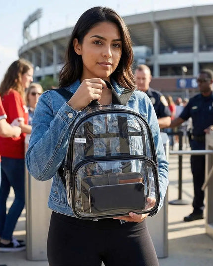 Schulrucksack Transparent mit Reißverschluss