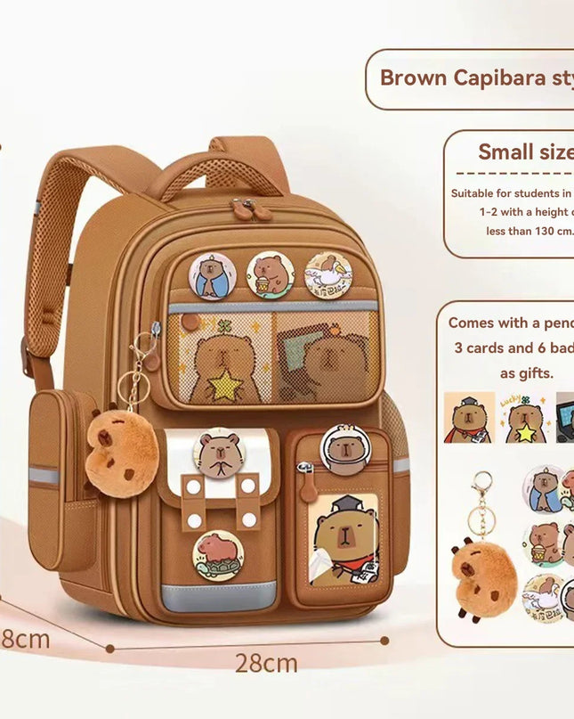 Schulrucksack Capybara mit viel Platz