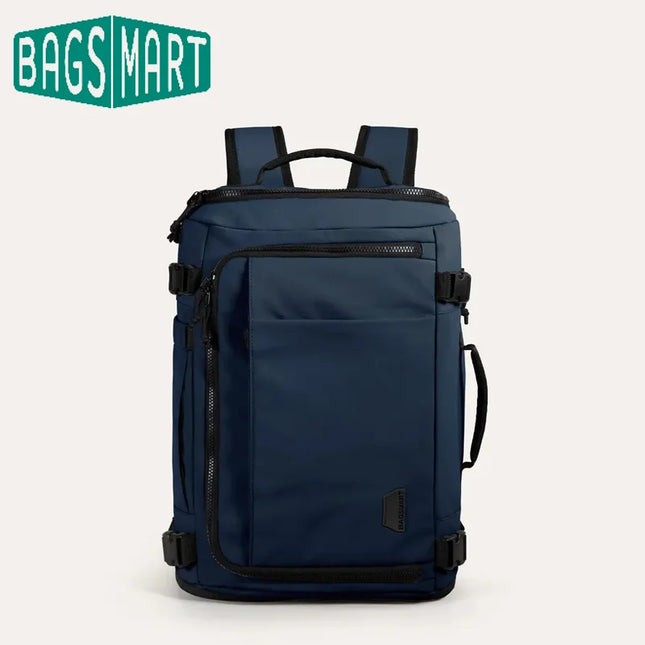 Erweiterbarer Uni Rucksack Tiefblau 38L