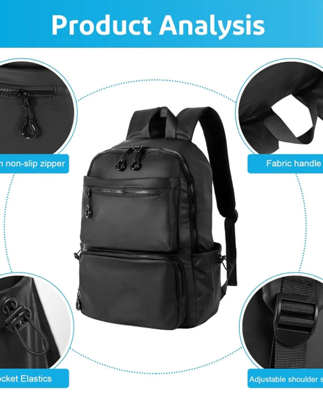 Schulrucksack Schwarz für 14 Zoll Laptop