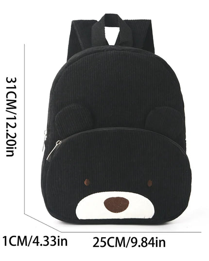 Schulrucksack Kind Hund Plüsch Khaki
