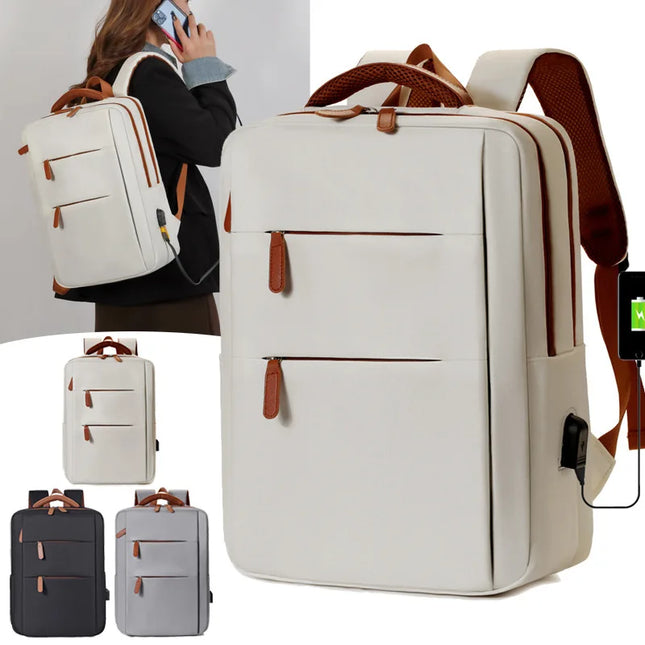 Business Rucksack 16 Zoll Laptopfach Beige