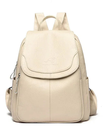 Damen Rucksack aus weichem Lederimitat