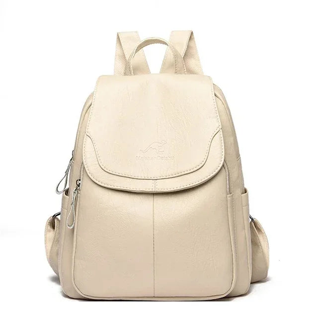 Damen Rucksack aus weichem Lederimitat