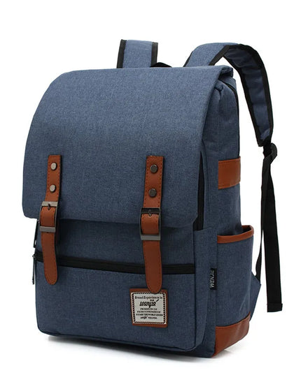 Laptop Rucksack 16 Zoll Canvas Hellblau