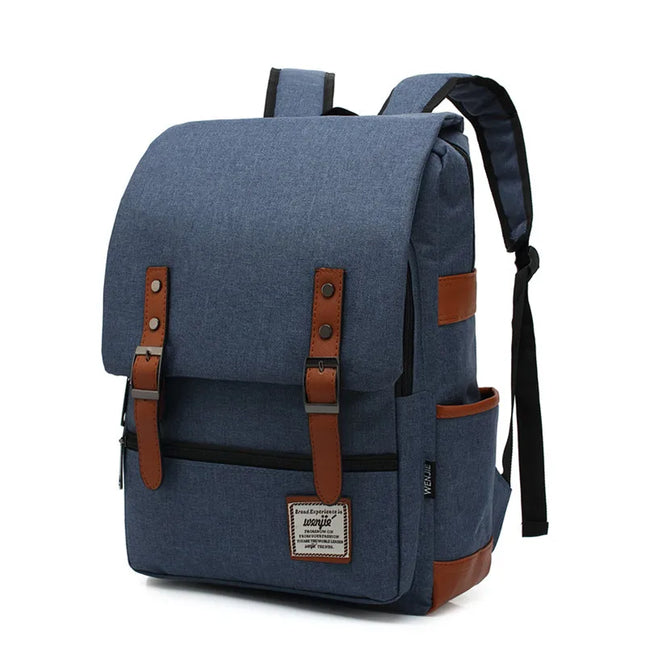 Uni Rucksack Canvas 16 Zoll Laptopfach Blau