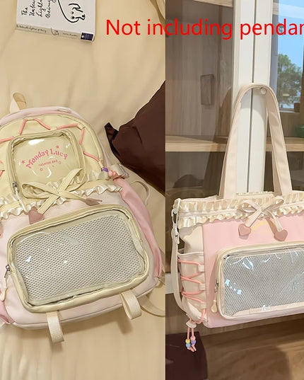 Leichter Schulrucksack Set mit Schleife