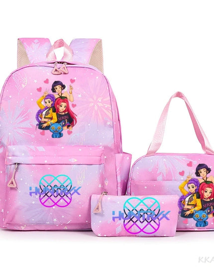 Schulrucksack KPop Motiv 20-35L Grau