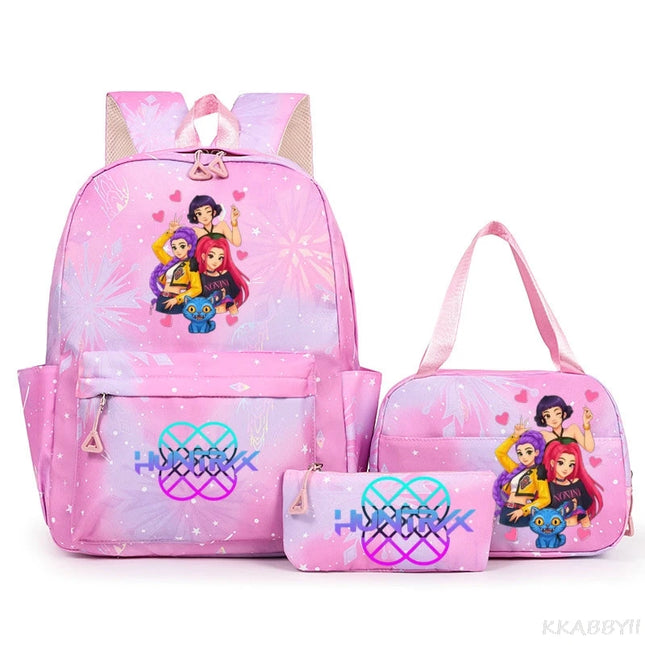 Schulrucksack KPop Motiv 20-35L Grau