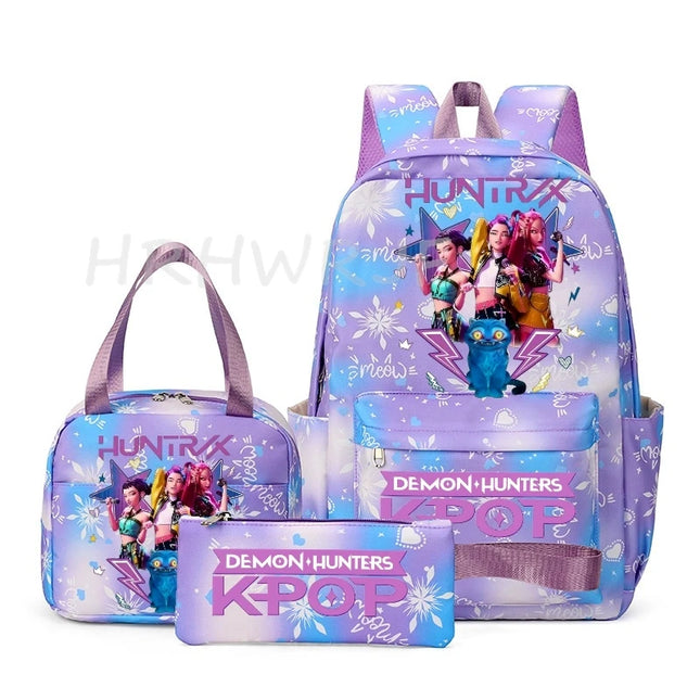 Schulrucksack Set 3-teilig KPop Hellblau