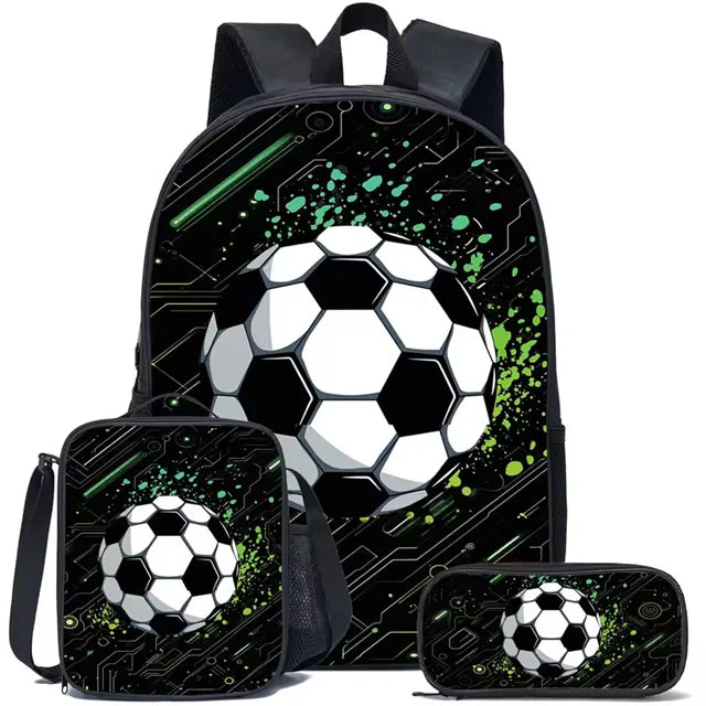Schulrucksack Fußball-Motiv mit Laptopfach
