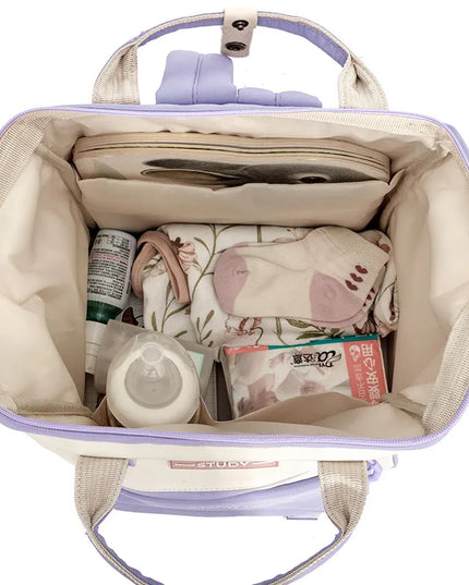 Schulrucksack Preppy Style Mädchen Lila