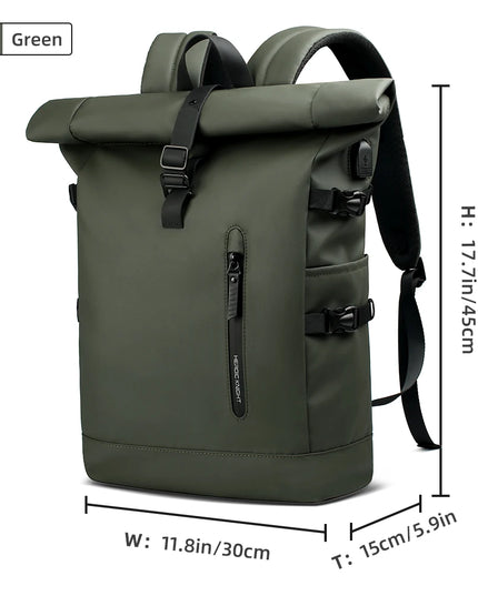 Uni Rucksack 15,6 Zoll Laptopfach Grün