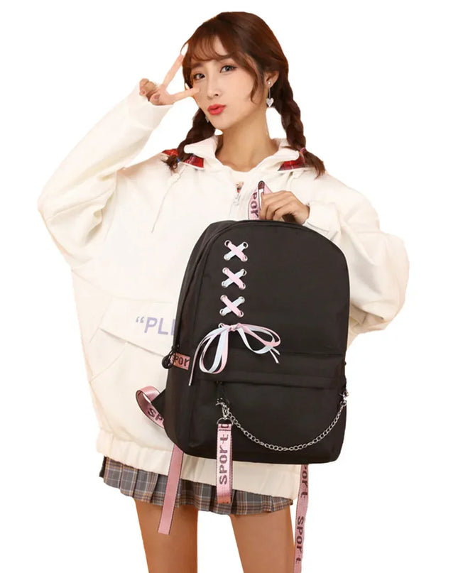 Schulrucksack Manga Motiv Canvas