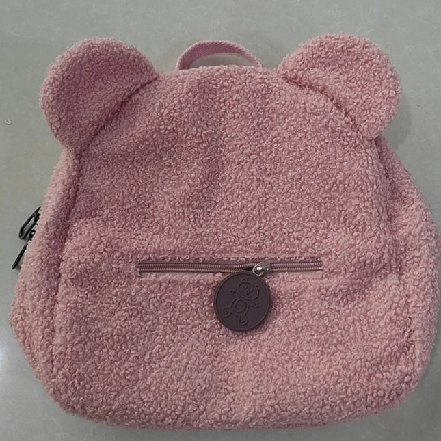 Schulrucksack Plüsch Tierohren – Schwarz &