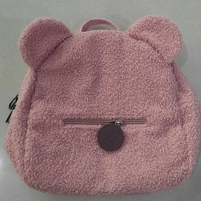 Schulrucksack Plüsch Tierohren – Schwarz &