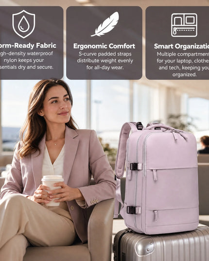 Business Rucksack Damen 36-55L - Pink
