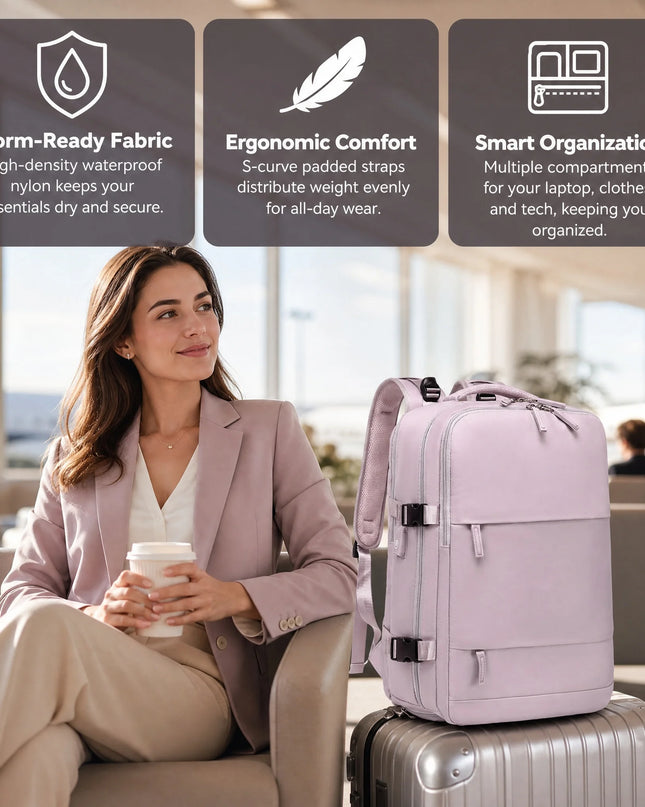 Business Rucksack Damen 36-55L - Pink