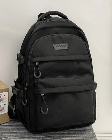 Uni Rucksack mit Mehreren Fächern Schwarz