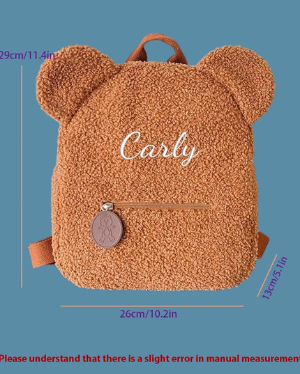 Schulrucksack Teddybär Motiv Braun