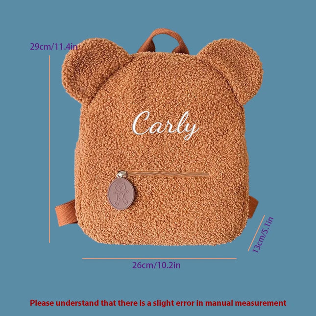Schulrucksack Teddybär Motiv Braun