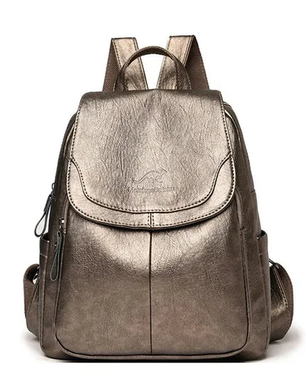 Damen Rucksack aus weichem Lederimitat